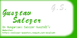 gusztav salczer business card